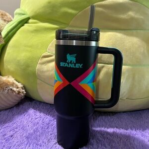 Stanley 30oz Dicks Black Tumbler with Multicolor Pattern